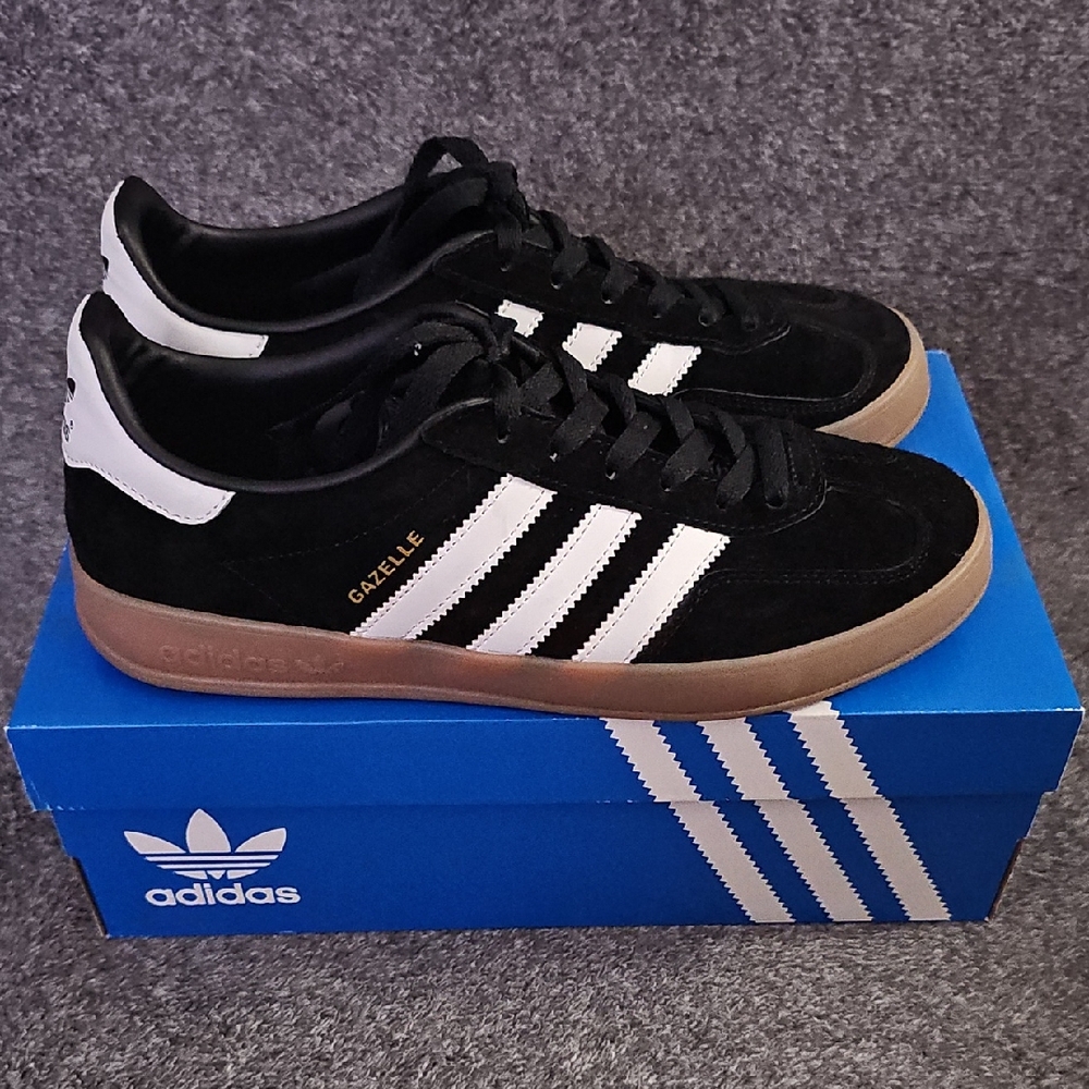 Adidas Gazelle Black White Sneakers